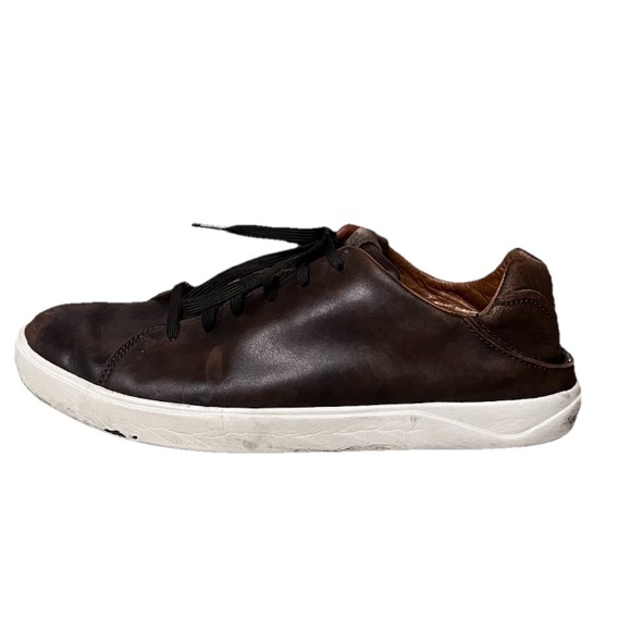 OluKai Lae‘ahi Lī ‘Ili Waterproof Leather Sneakers Shoes M9.5 $140 in Brown - Picture 1 of 11